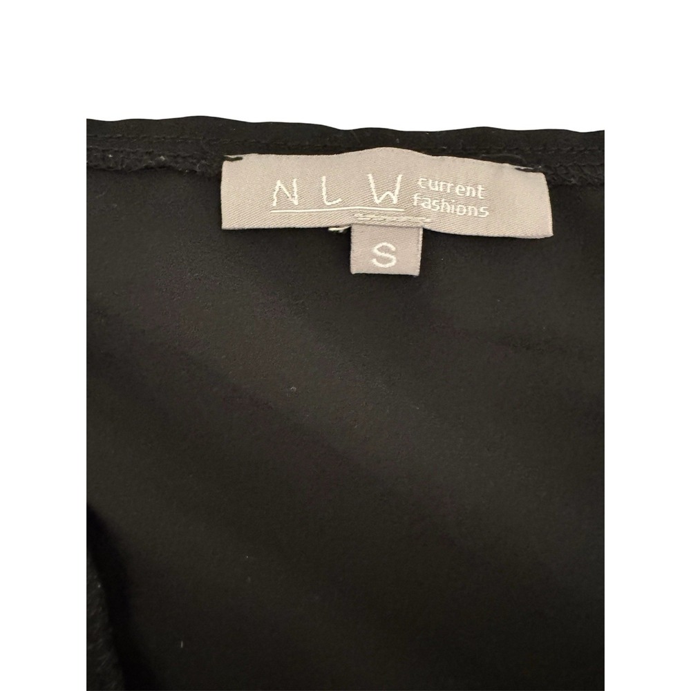NLW Cropped Top Size‎ Small with Pearl Buttons Long Sleeve - Picture 2 of 2